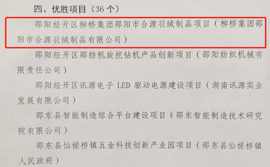 邵陽表彰一批產(chǎn)業(yè)發(fā)展和重點項目建設(shè)先進(jìn)單位和個人 柳橋集團(tuán)在列