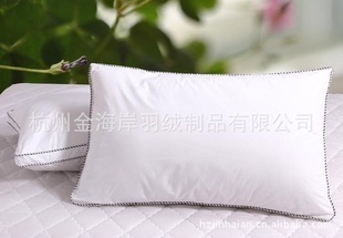 批發(fā)采購(gòu)枕芯、保健枕-工廠直銷 黑邊立體枕頭全棉枕頭枕芯 單人羽絲絨枕 秋季冬季.